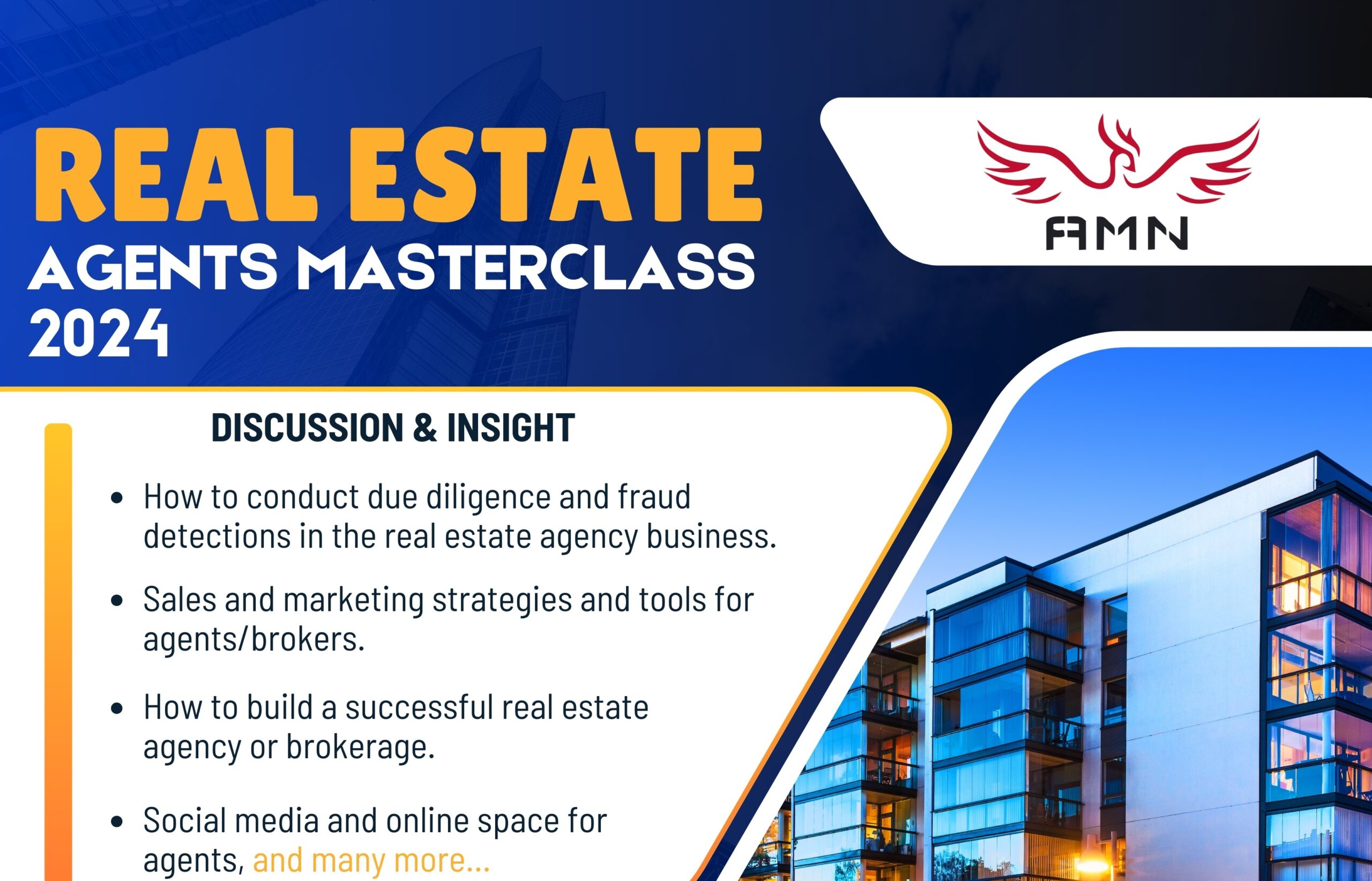 AM Network To Organize A Real Estate Agents MasterClass On May 4th 2024